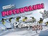 Skifahrer, Trick, schnee, gelber Skianzug, Pistengaudi Schriftzug, Label, Hitradio Ohr Label