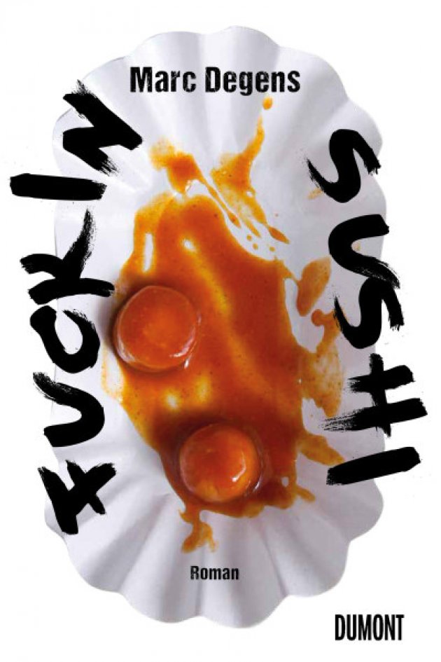 Currywurst, Schale, Cover, Fuckin Sushi, Marc Degens, Dumont, weißer Hintergrund,  