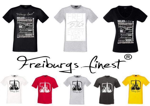 Shirts, T-Shirts, Freiburg, Finest, Freiburgs Finest, Stasteil Shirt, Freiburg Everyday, Stadteil Girls, 79 Kollektion, weiße Shirts, rotes Shirt, graues Shirt, gelbes Shirt