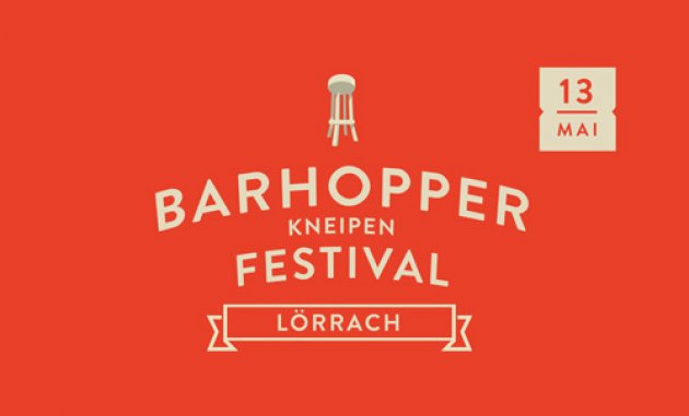 Barhocker, Barhopperr Kneipen Festival, Lörrach, 13. Mai, roter Hintergrund