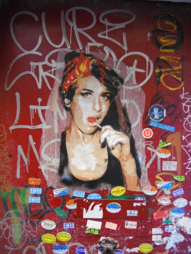 Amy Winehouse Mural, Barcelona, Blues, Soul, Asif Kapaida,