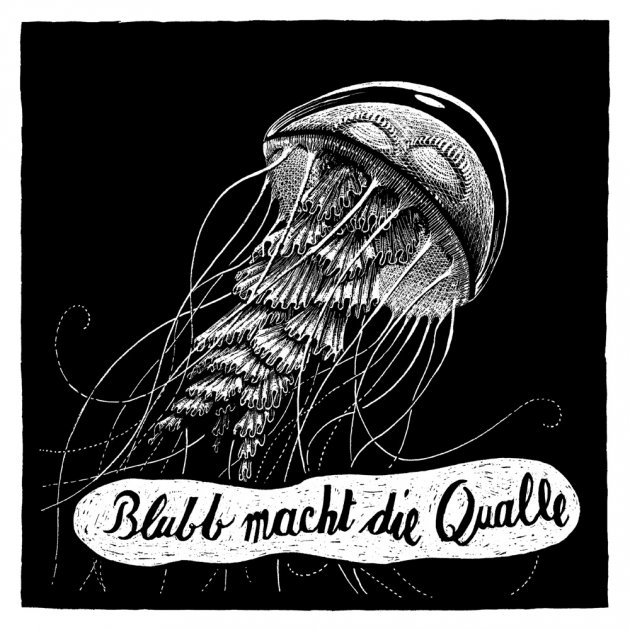 Blubb macht die Qualle, Schwarz / weiß, qualle, Blubb 